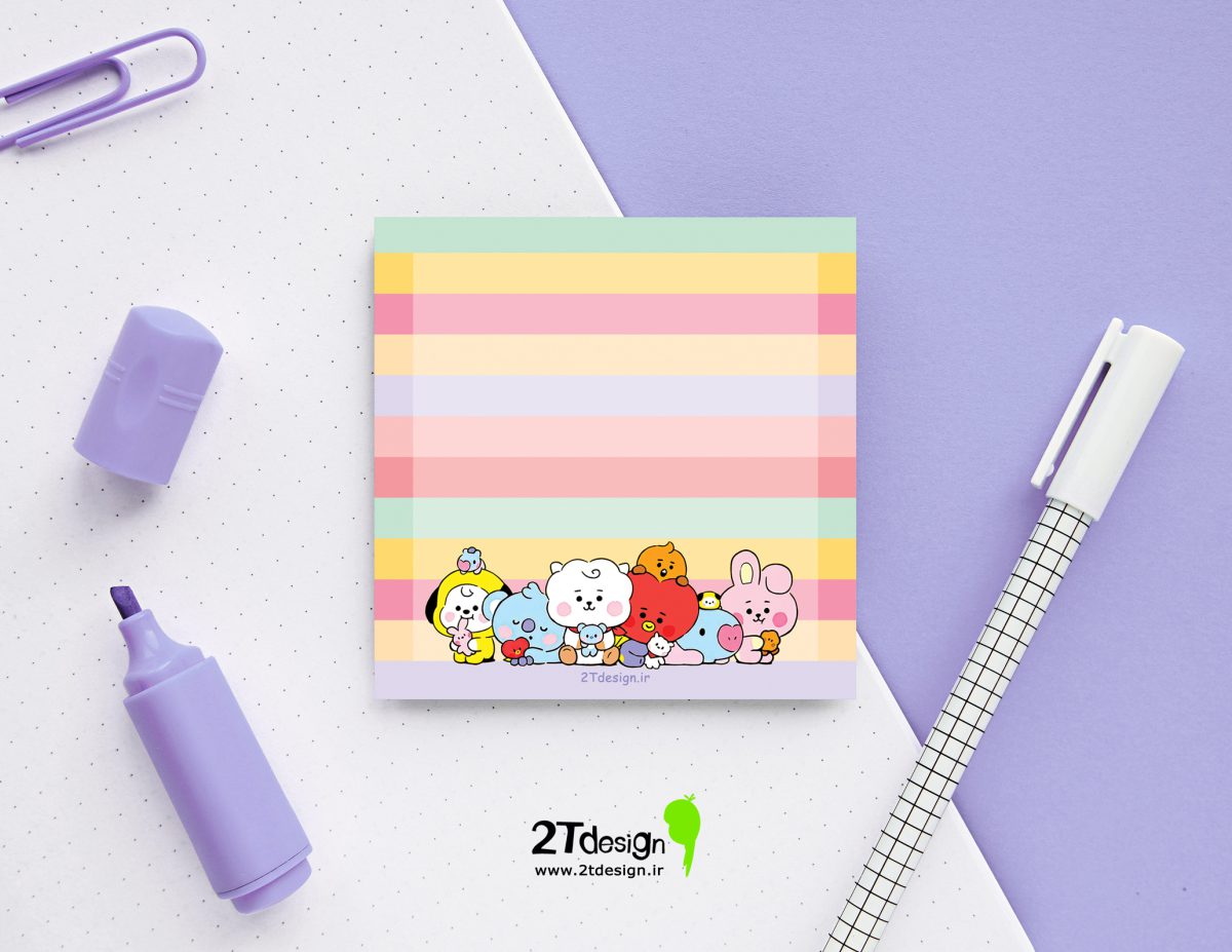 نوت پد طوطی دیزاین طرح BT21