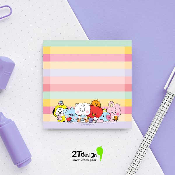 نوت پد طوطی دیزاین طرح BT21