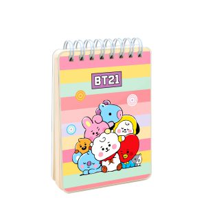 دفترچه یادداشت طوطی دیزاین مدل شیشه ای طرح BT21