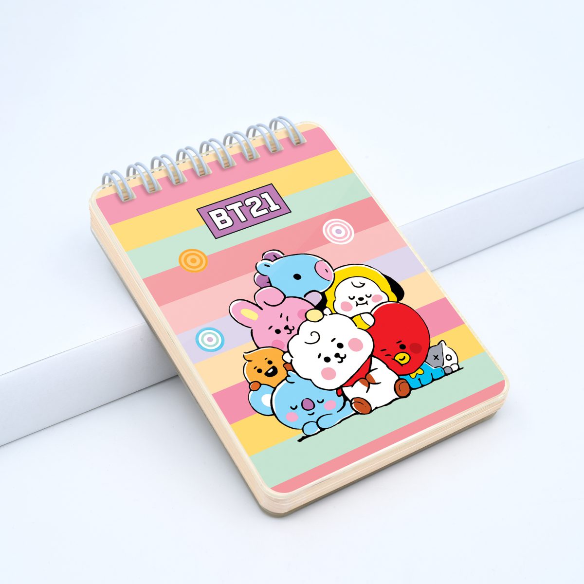 دفترچه یادداشت طوطی دیزاین مدل شیشه ای طرح BT21