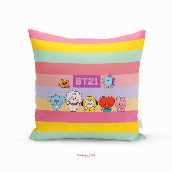 کاور کوسن طوطی دیزاین طرح BT21 - تصویر 1
