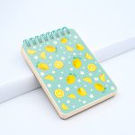 دفترچه یادداشت طوطی دیزاین مدل شیشه ای طرح لیمویی