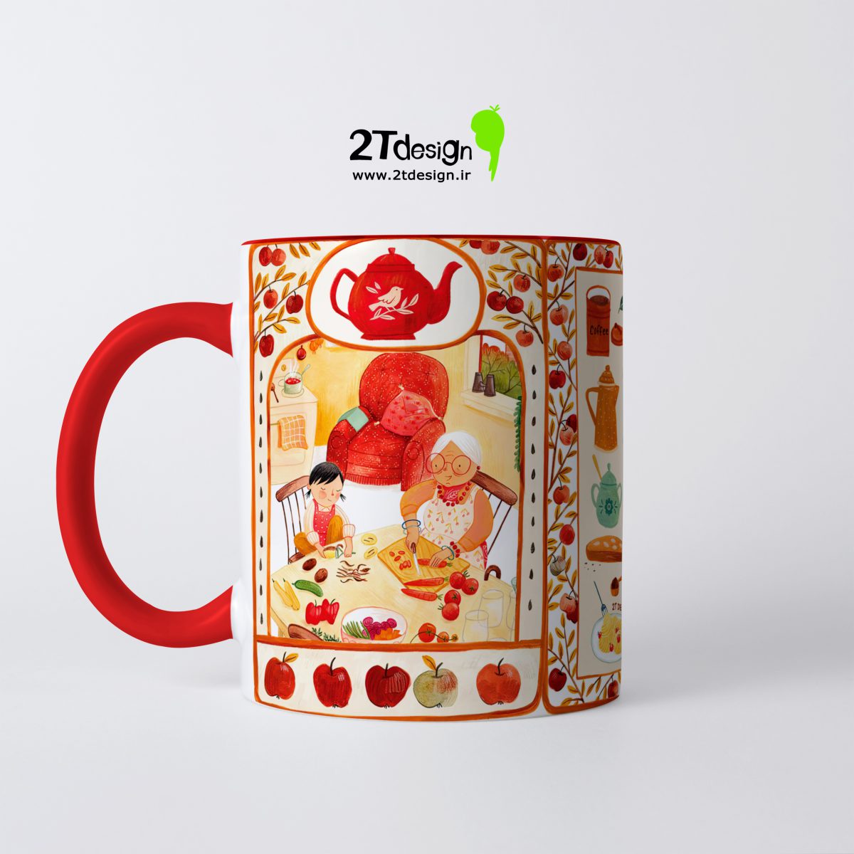 ماگ طوطی دیزاین طرح آشپزی با مامان - تصویر 4