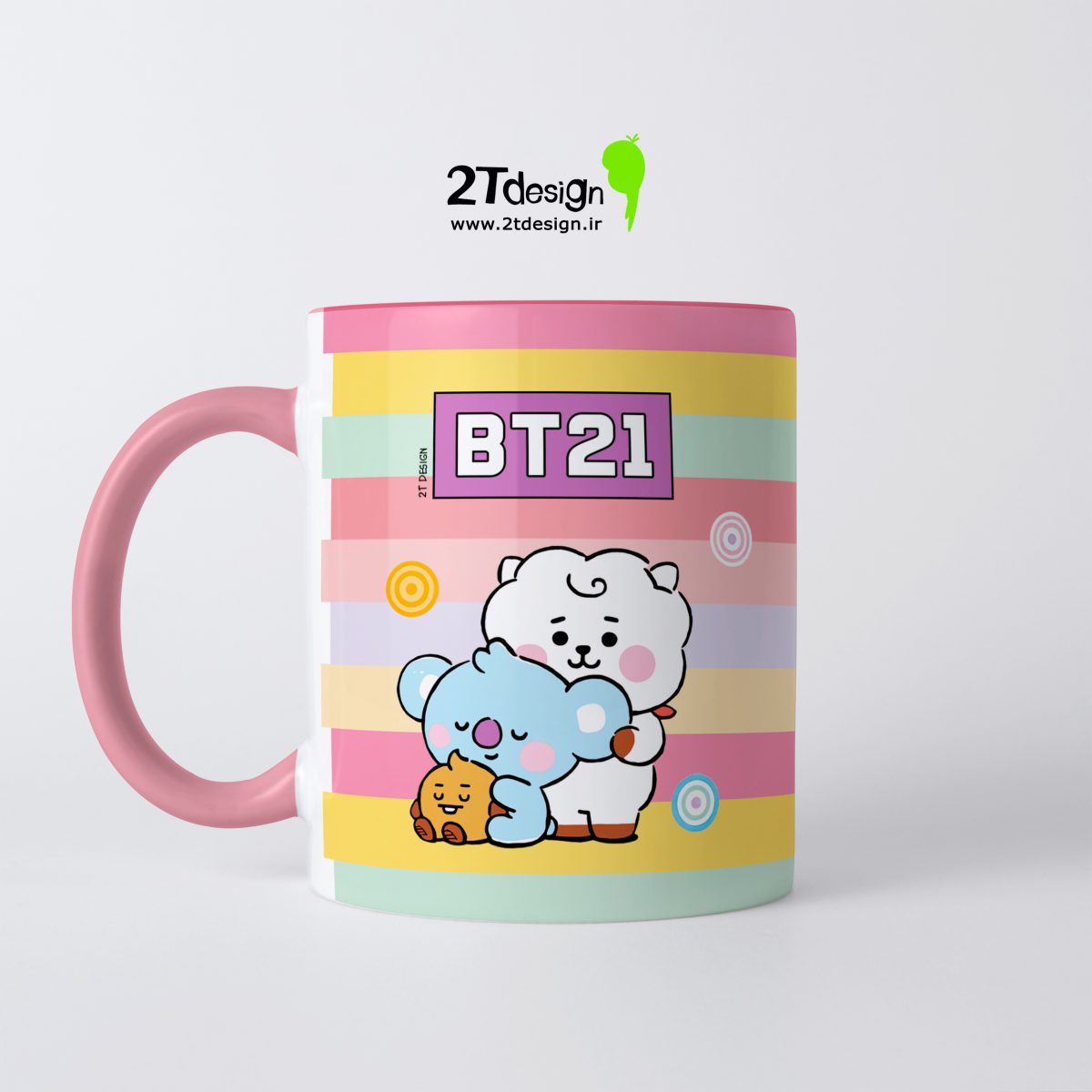 ماگ طوطی دیزاین طرح BT21 - تصویر 5