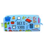 جامدادی طوطی دیزاین مدل بالکی طرح Back to School رنگ آبی روشن
