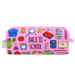 جامدادی طوطی دیزاین مدل بالکی طرح Back to School رنگ صورتی