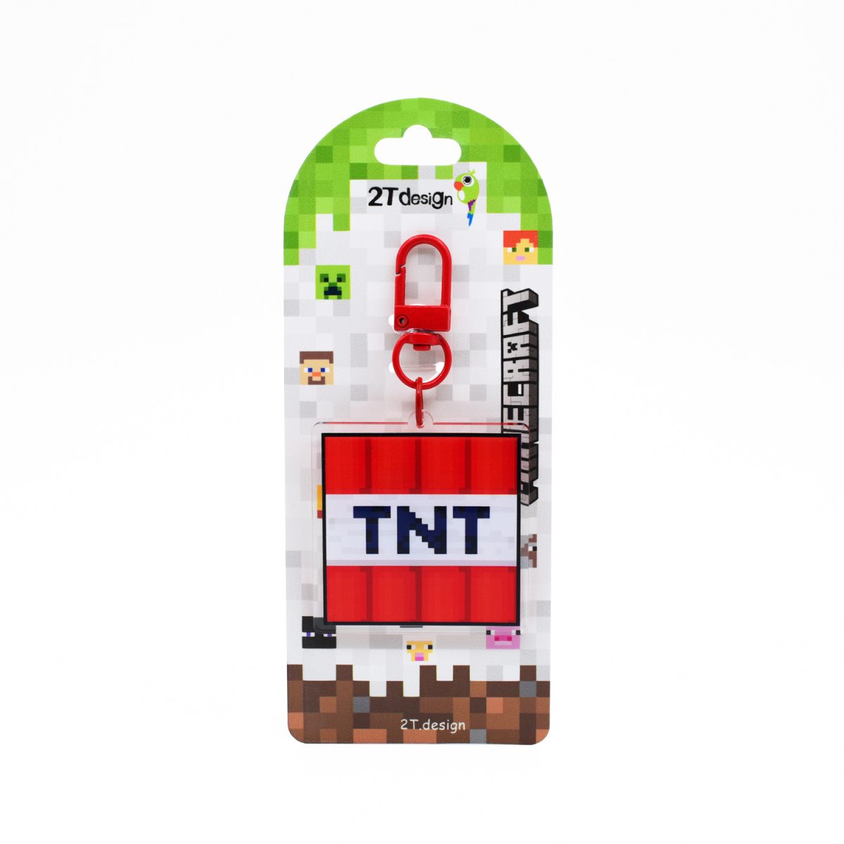 آویز شیشه ای طوطی دیزاین طرح ماینکرافت TNT